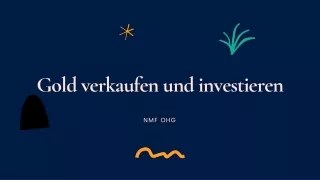 NMF OHG | Gold verkaufen und investieren