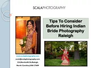 Tips to consider before hiring Indian bride photography Raleigh