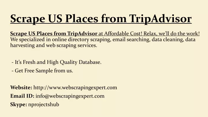 scrape us places from tripadvisor