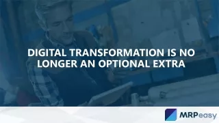 digital transformation is no longer an optional