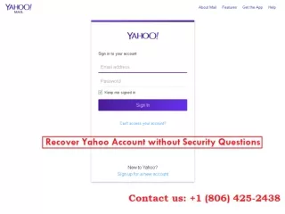 Yahoo account recovery process