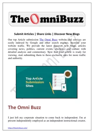 submit articles share links discover new blogs