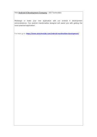 hire android 6 development company ais technolabs
