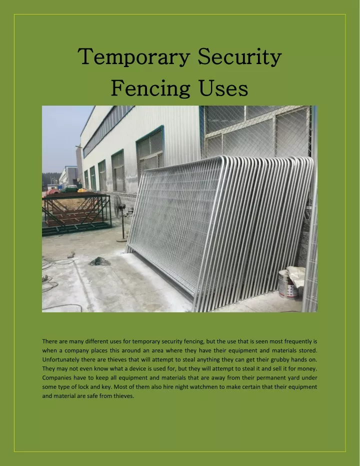 temporary security temporary security fencing