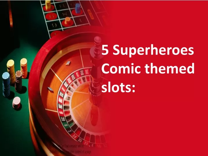 5 superheroes comic themed slots