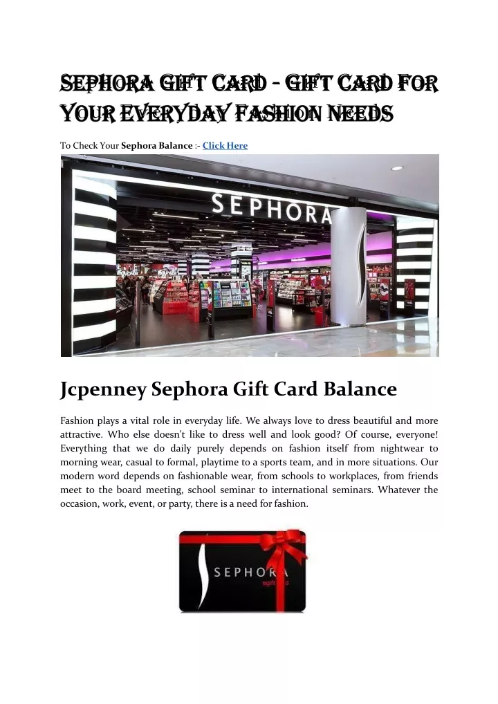 sephora gift card gift card for your everyday fashion needs