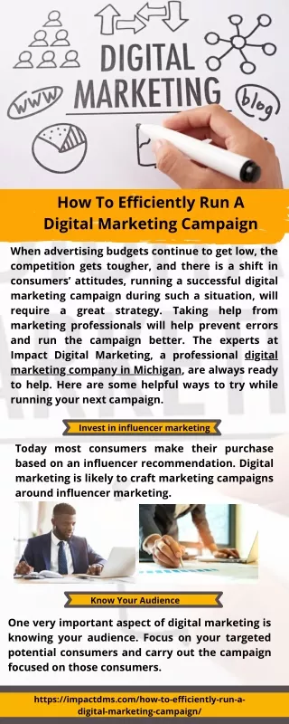 how to efficiently run a digital marketing