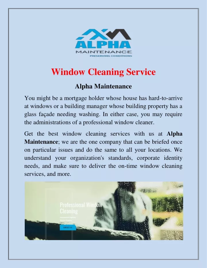 window cleaning service