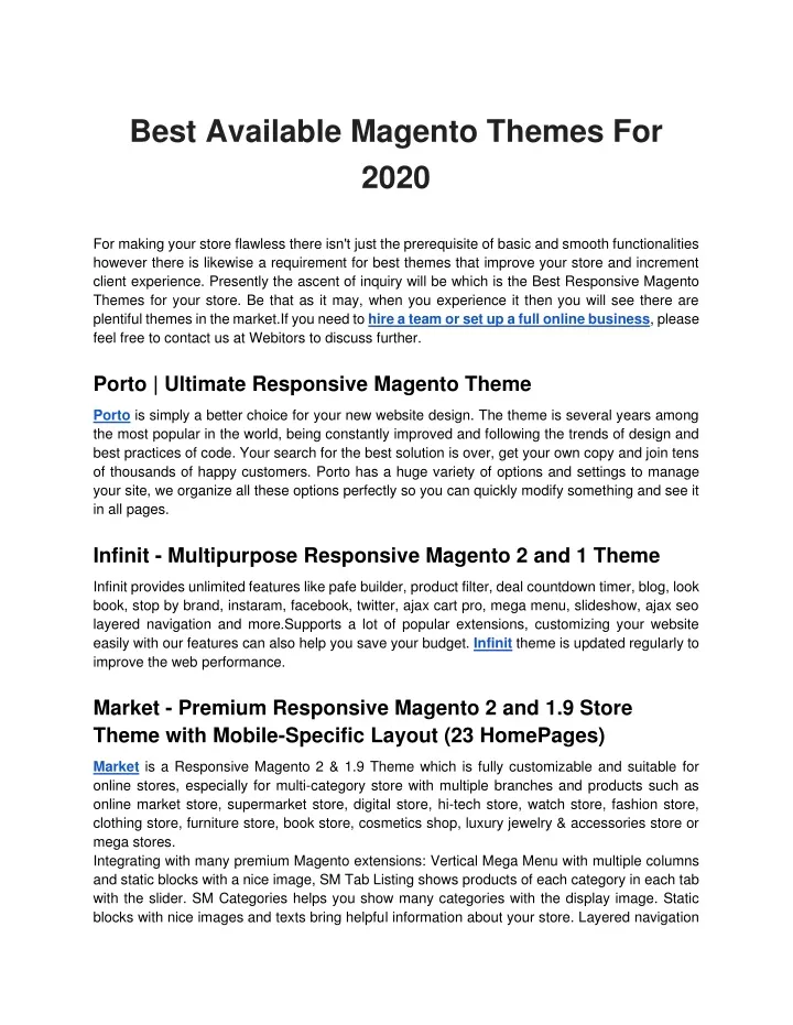 best available magento themes for 2020
