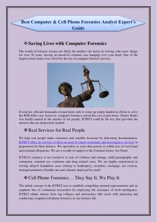 best computer cell phone forensics analyst expert