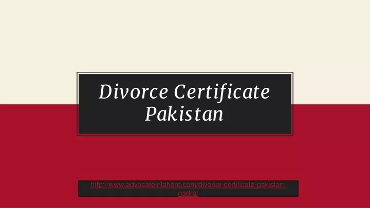 divorce certificate pakistan