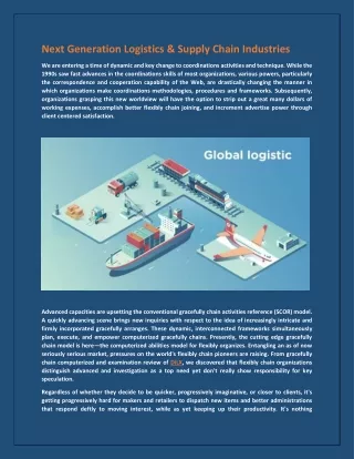 next generation logistics supply chain industries