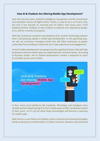 how ai chatbots are altering mobile