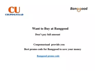 Banggood promo code for online shopping discount offer