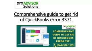 Comprehensive guide to get rid of QuickBooks error 3371