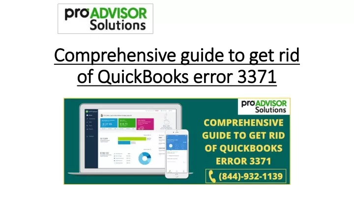comprehensive guide to get rid of quickbooks error 3371