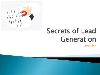 Jared Eck | Secrets of Lead Generation