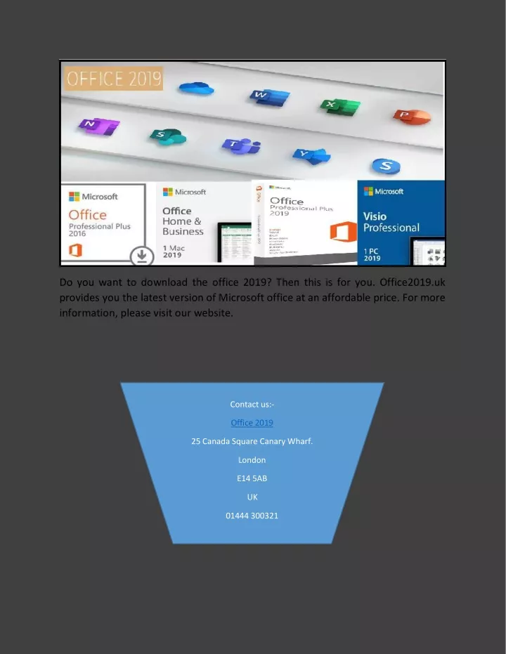 do you want to download the office 2019 then this