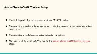canon pixma mg3022 wireless setup