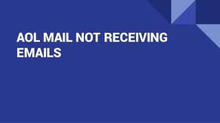 aol mail not receiving emails