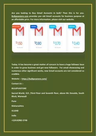 are you looking to buy gmail accounts in bulk