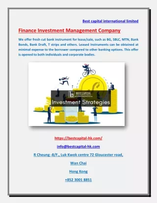 Finance Investment Management Company