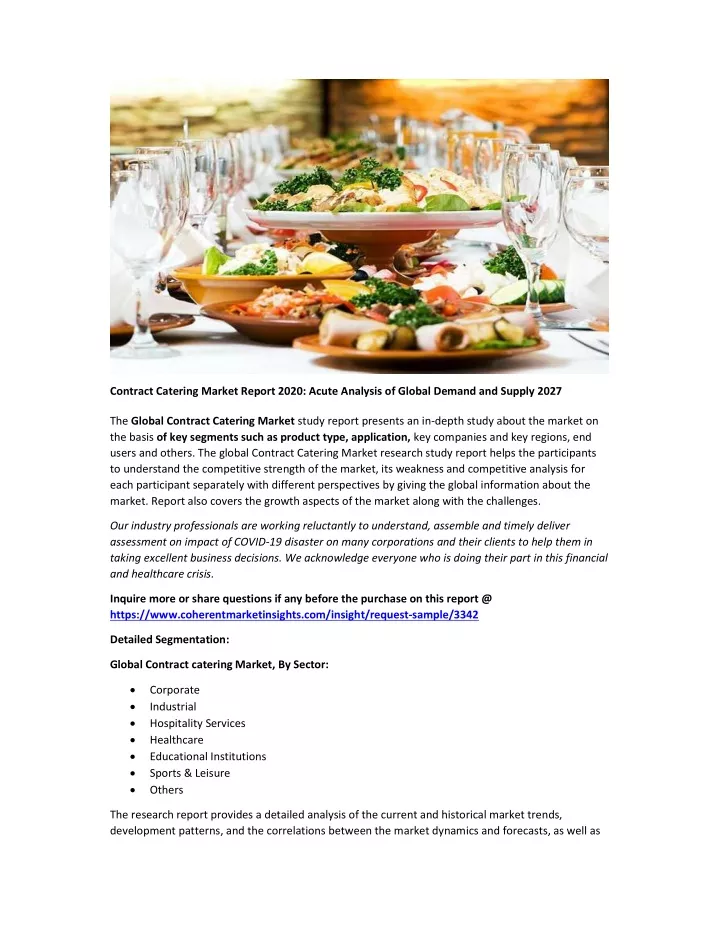 contract catering market report 2020 acute