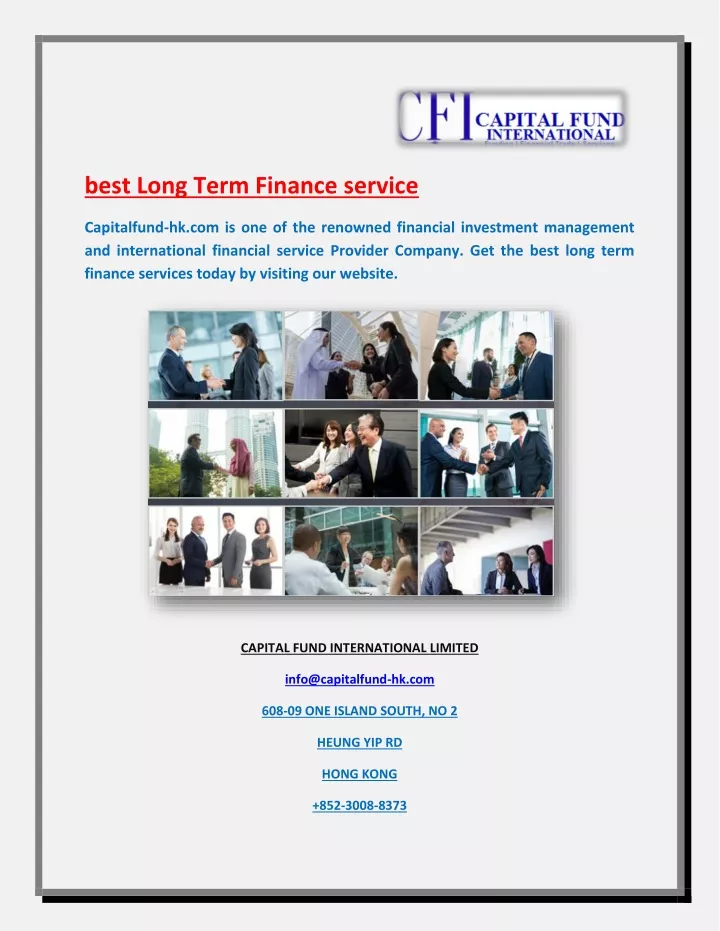 best long term finance service