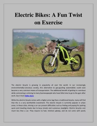 Ebike store