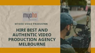 Hire the Best Video Production Agency in Melbourne