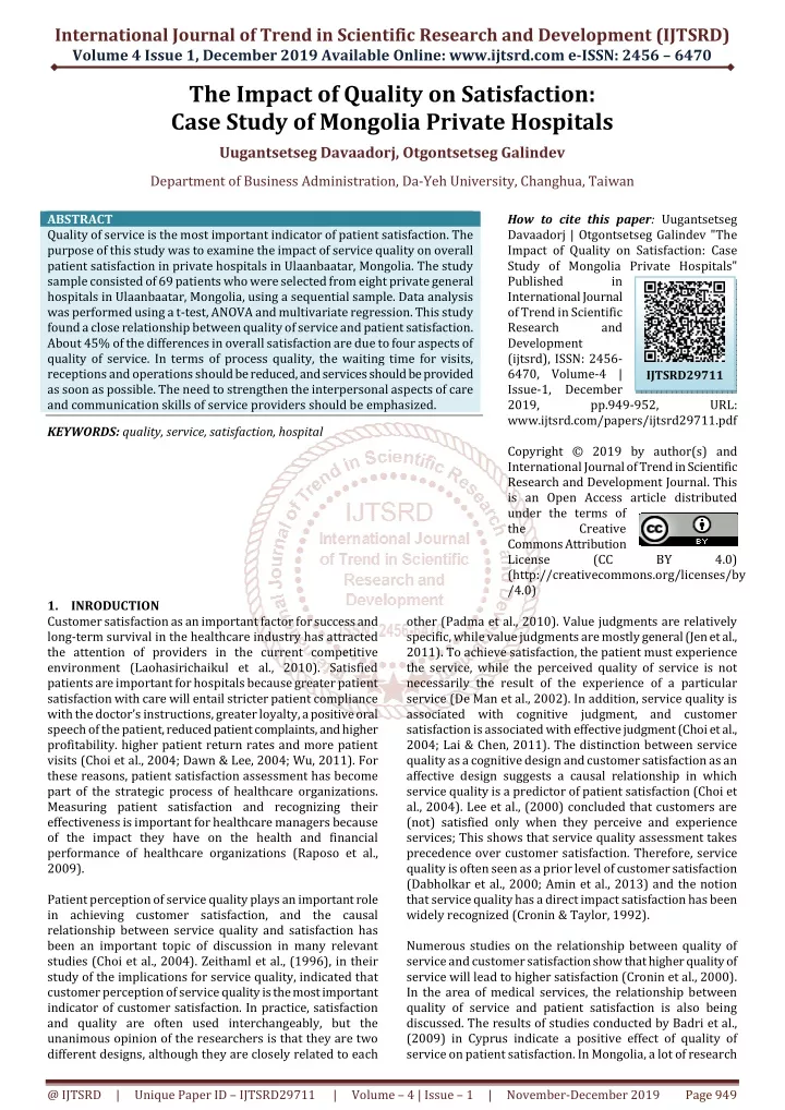 international journal of trend in scientific