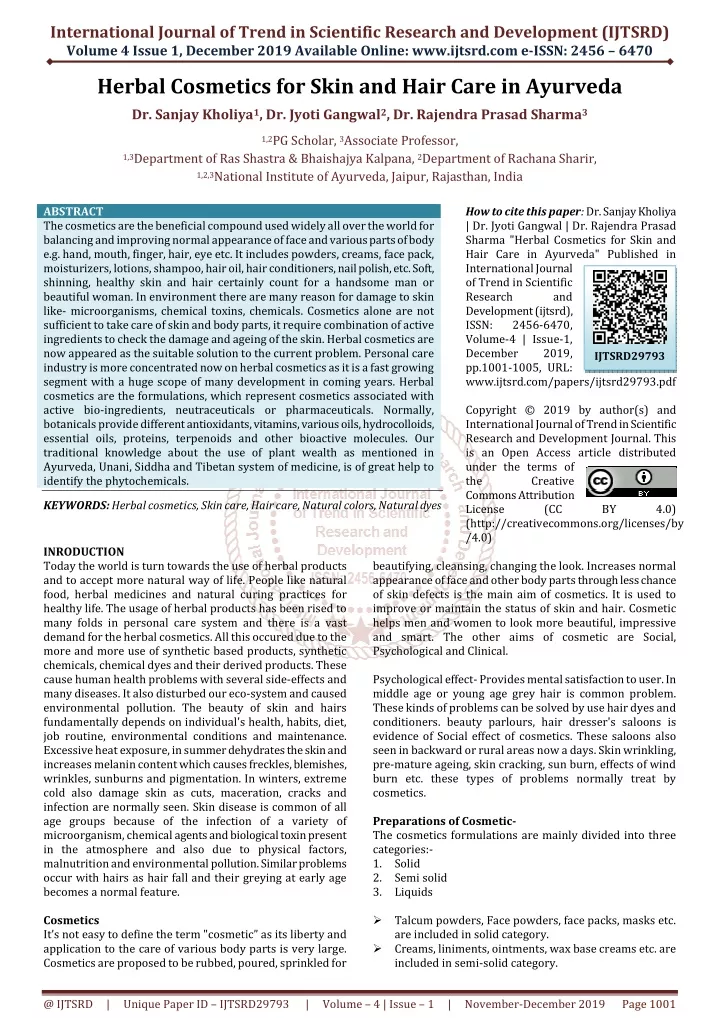 international journal of trend in scientific