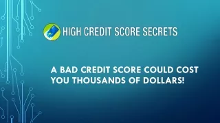 a bad credit score could cost you thousands of dollars