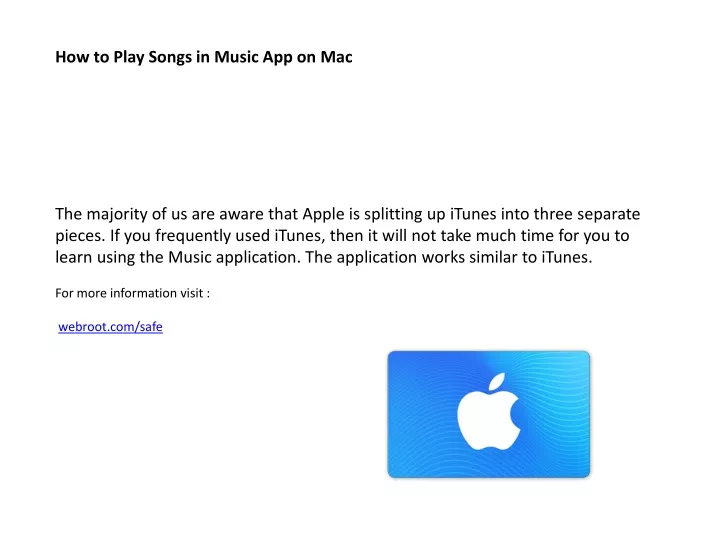 how to play songs in music app on mac