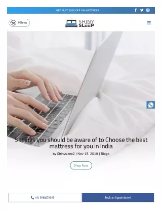 5 things to Choose the best mattress for you in India