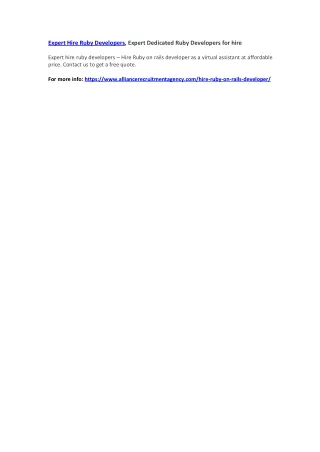 expert hire ruby developers expert dedicated ruby