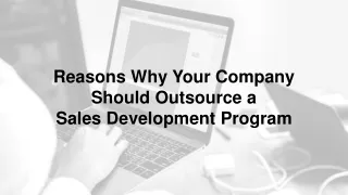 Why Company Should Outsource Sales Development Program