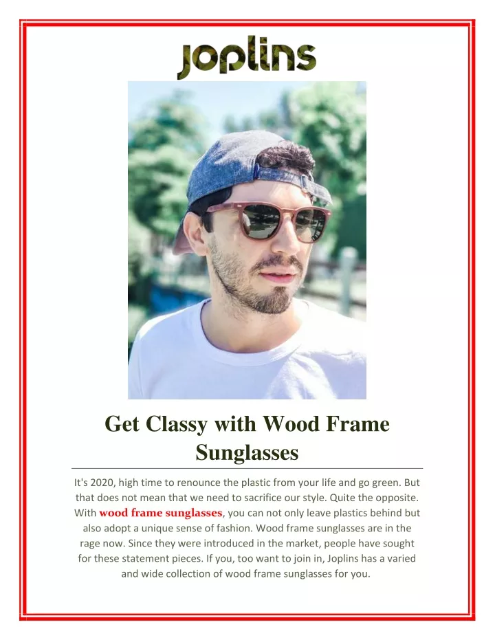 get classy with wood frame sunglasses