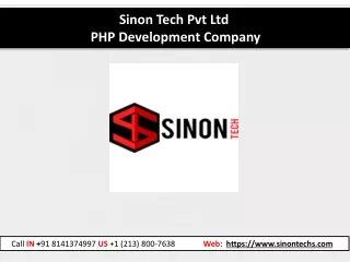 sinon tech pvt ltd php development company