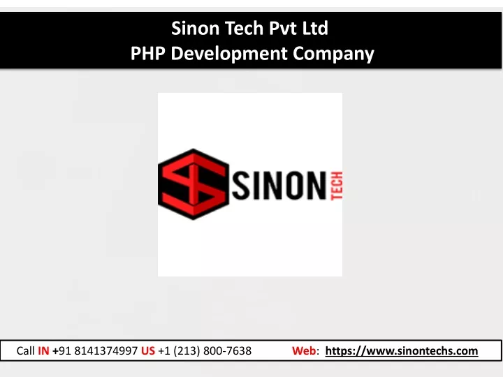 sinon tech pvt ltd php development company