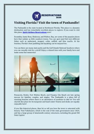 Visiting Florida? Visit the town of Panhandle