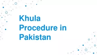 khula procedure in pakistan