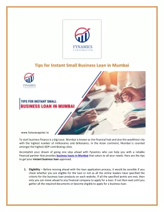 Tips to Get Instant Business Loan in Mumbai
