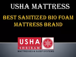 Usha Shriram Best Sanitized Bio Foam Mattress Brand