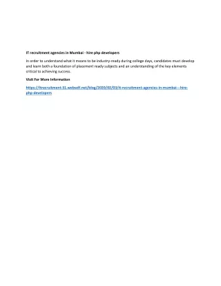 it recruitment agencies in mumbai hire
