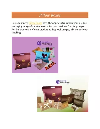 pillow boxes