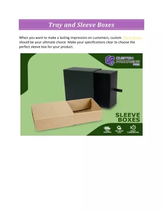 tray and sleeve boxes