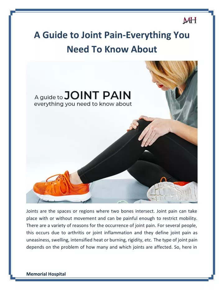 a guide to joint pain everything you need to know