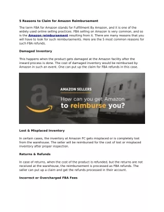 5 reasons to claim for amazon reimbursement