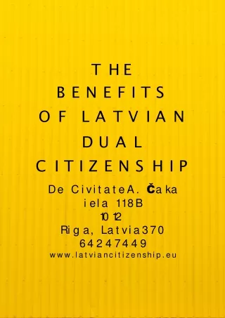 Live in Europe By Acquiring Latvian Dual Citizenship